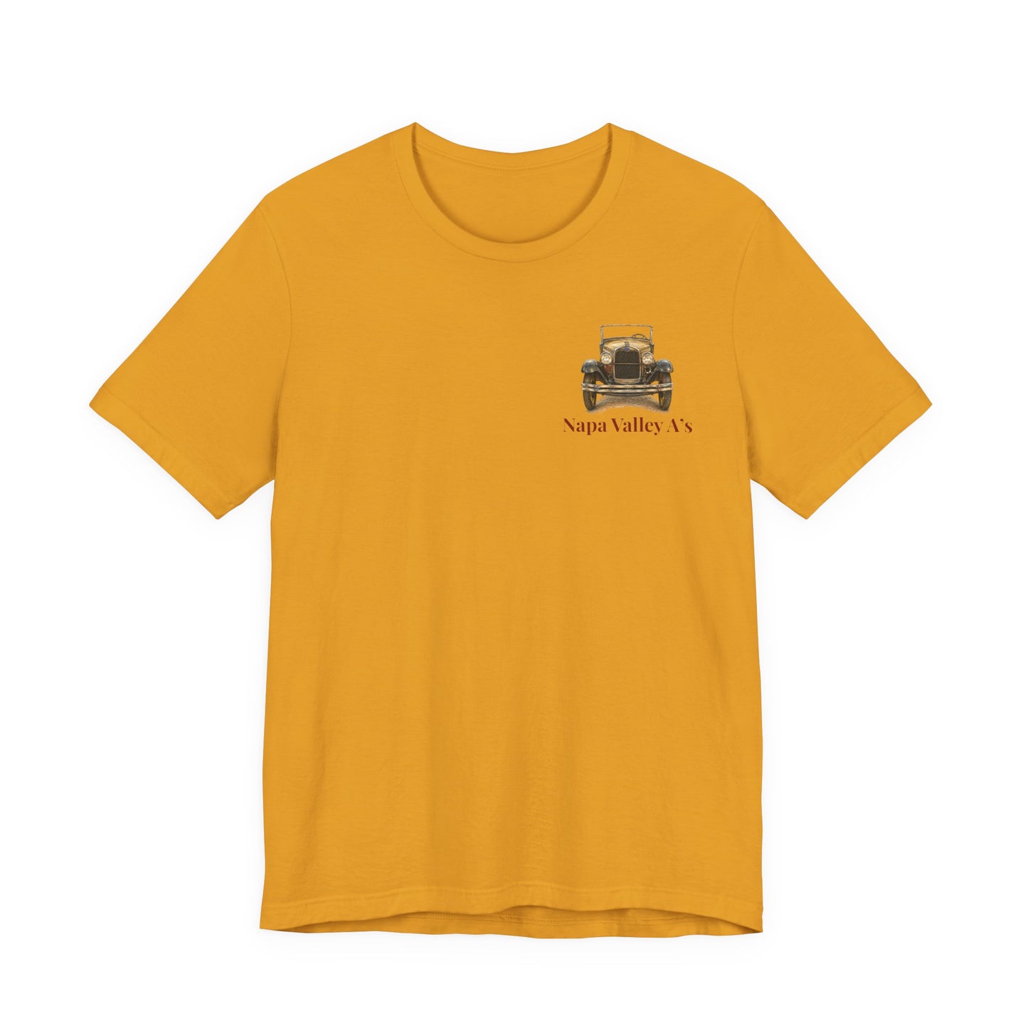 Napa Valley A's Tee — Small Front Logo and Large Back Logo