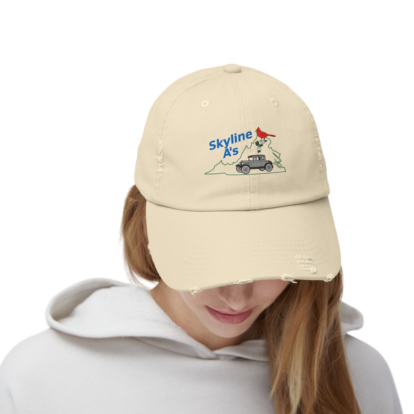 Skyline A's Distressed Baseball Cap (printed) — Vintage Hat
