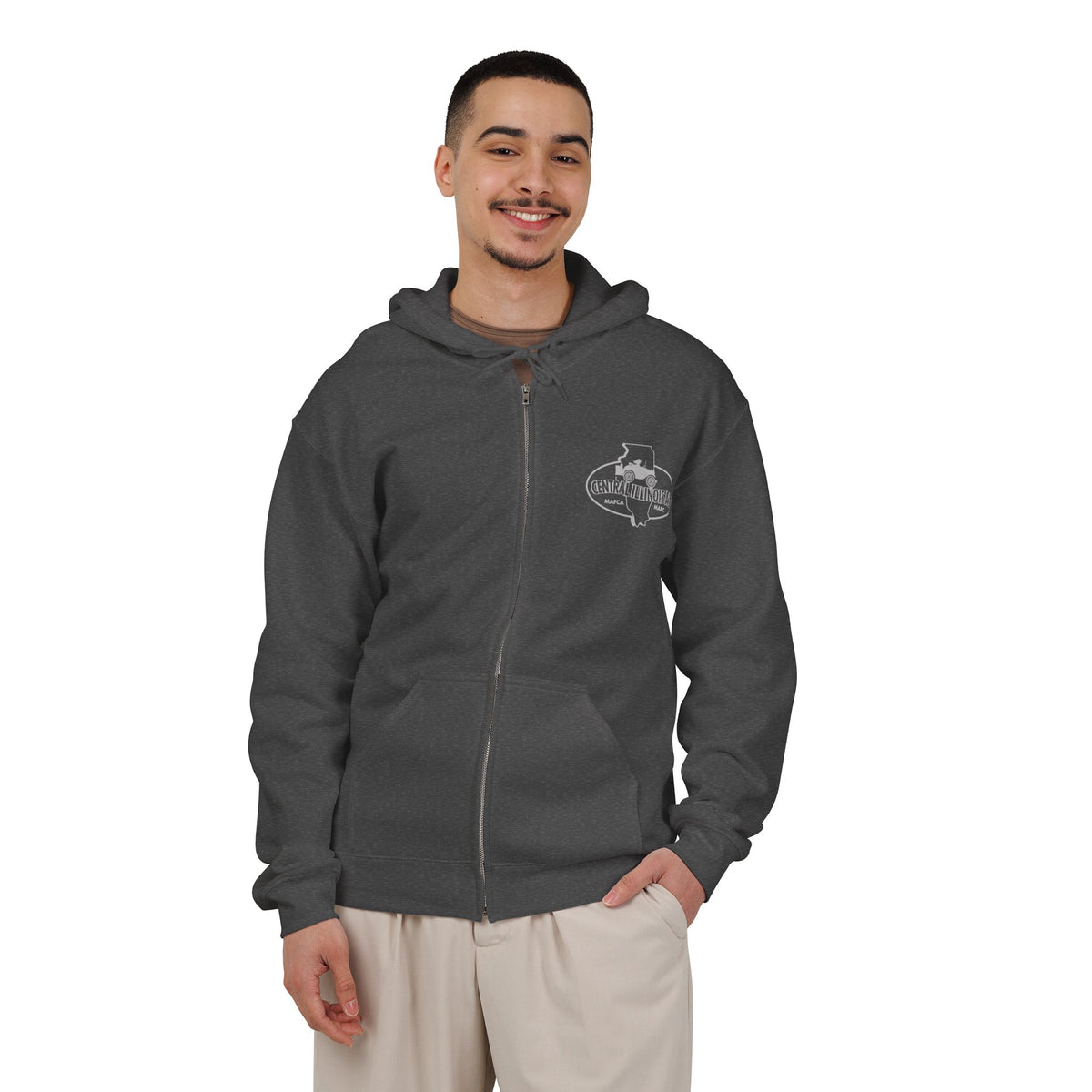 Central Illinois A's Hoodie — Printed Front and Back Logos