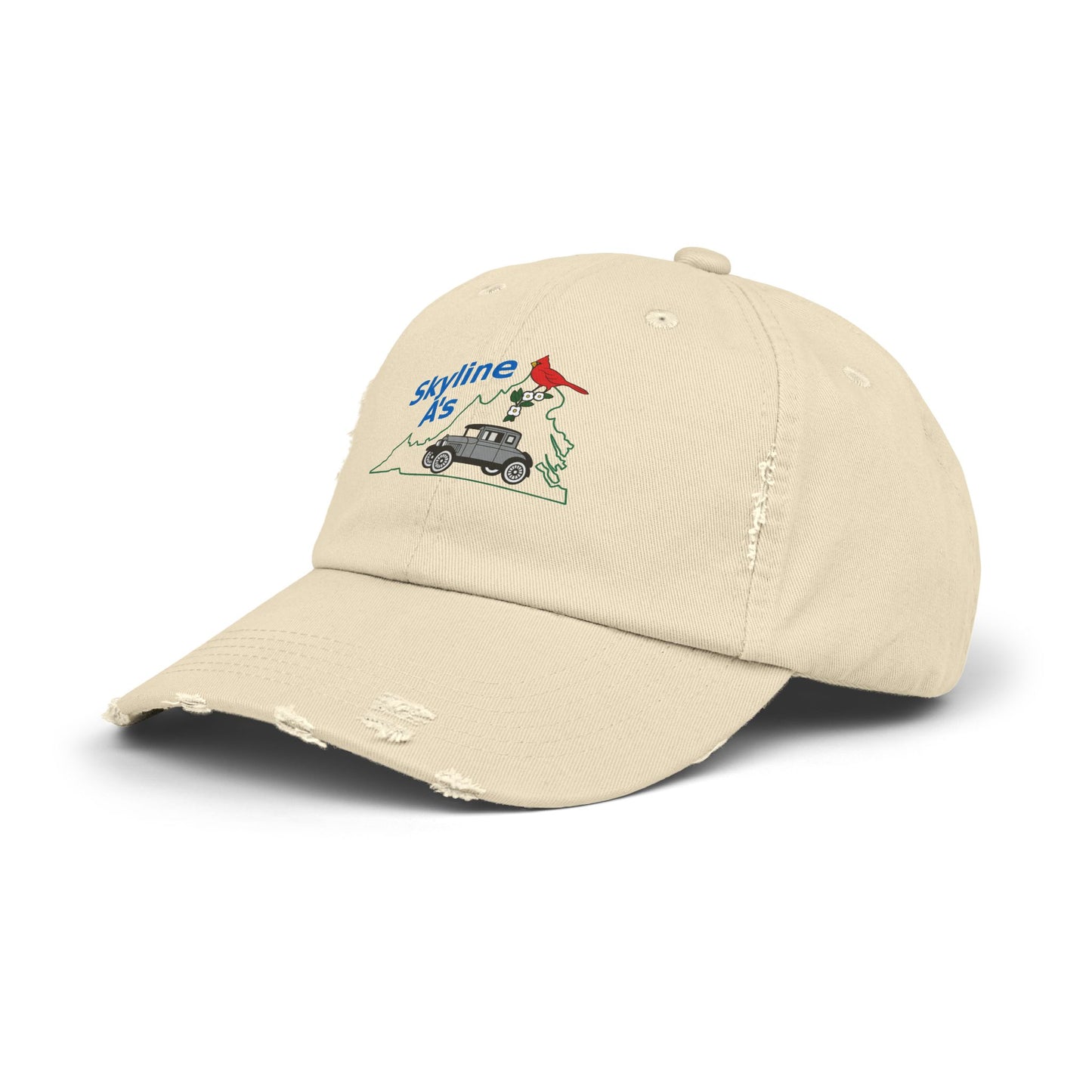 Skyline A's Distressed Baseball Cap (printed) — Vintage Hat