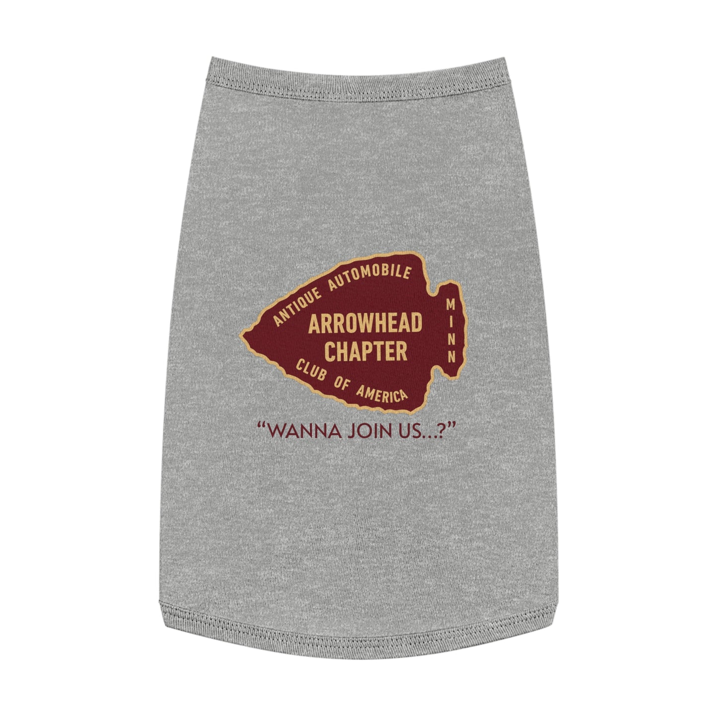 Arrowhead Chapter AACA Pet Tank Top – Vintage Automobile Club Dog Shirt