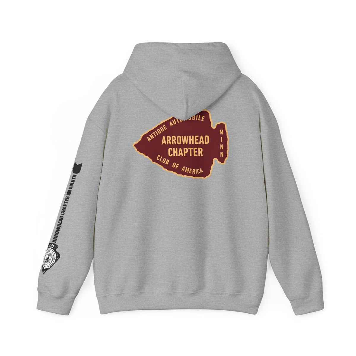 Arrowhead Chapter AACA Hoodie — "I'd Rather be Under the Hood" plus Sleeve and Back Images