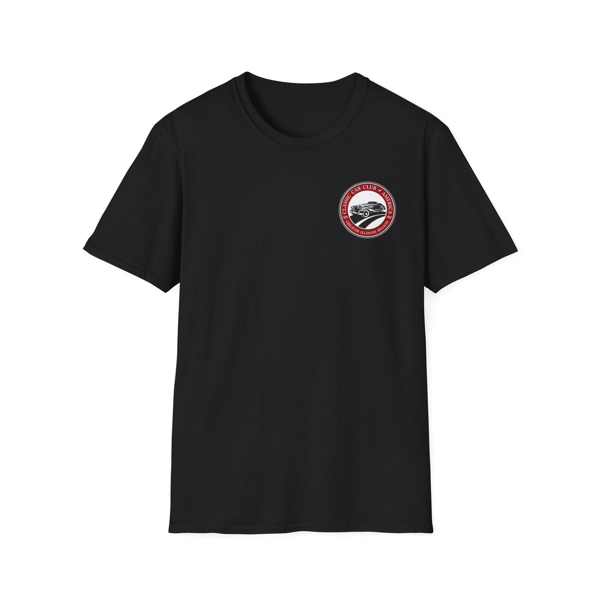 Classic Car Club of America Greater Illinois Region — Unisex Softstyle T-Shirt Front and Back Logos