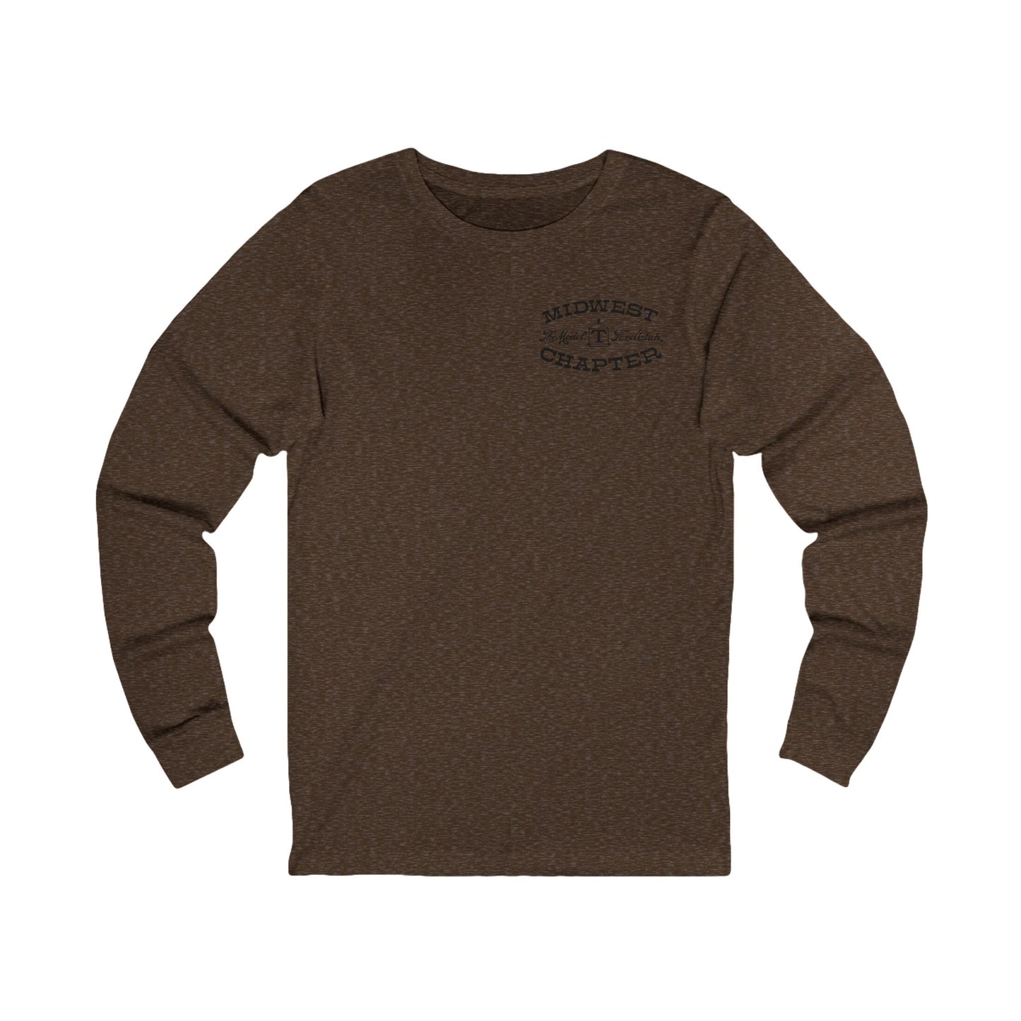 Midwest Chapter - The Model T Ford Club (front and back logos) Unisex Long Sleeve Tee | Casual Comfort for Model T Enthusiasts