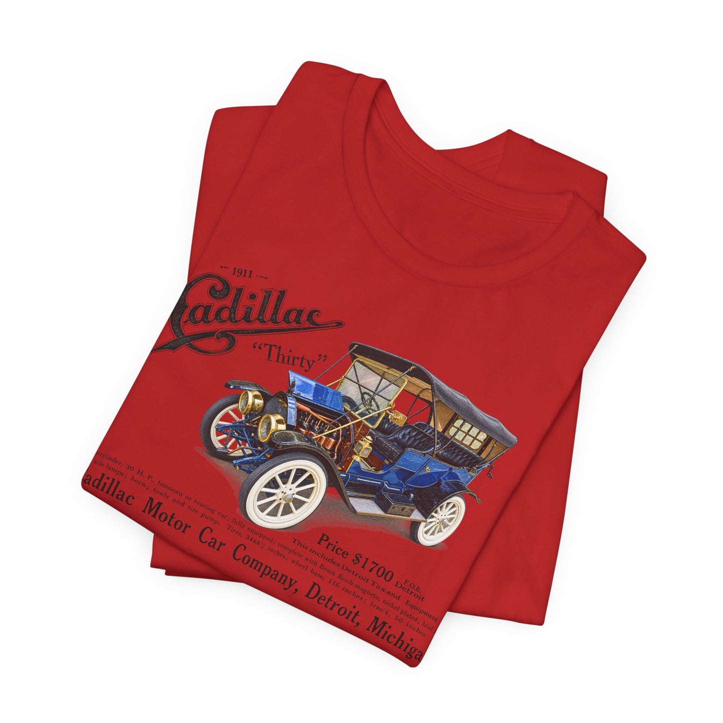 1911 Cadillac Vintage Car Tee – Classic Antique Automobile Graphic Shirt