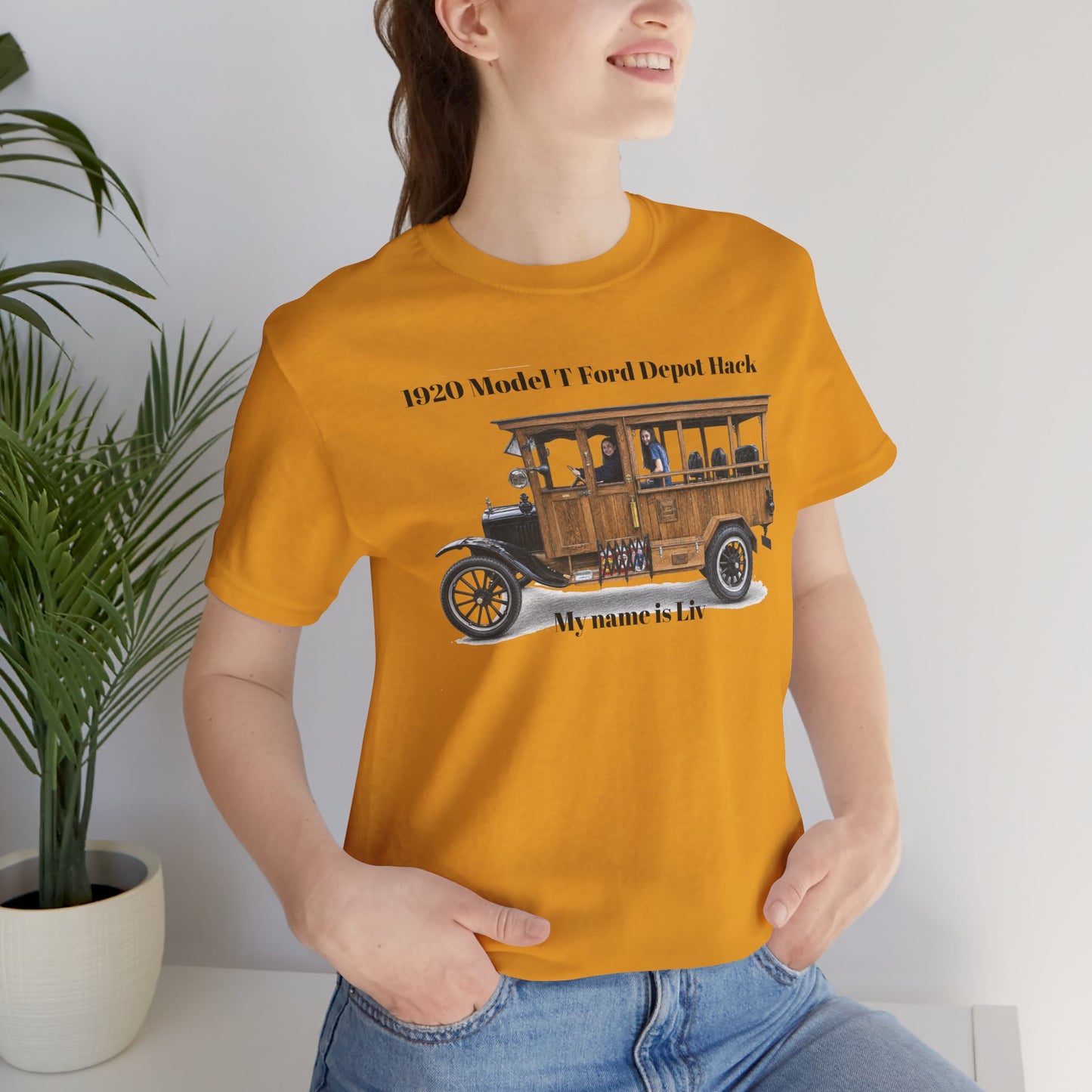 1920 Model T Ford Depot Hack T-Shirt — Unisex Jersey Short Sleeve Tee (DanS)