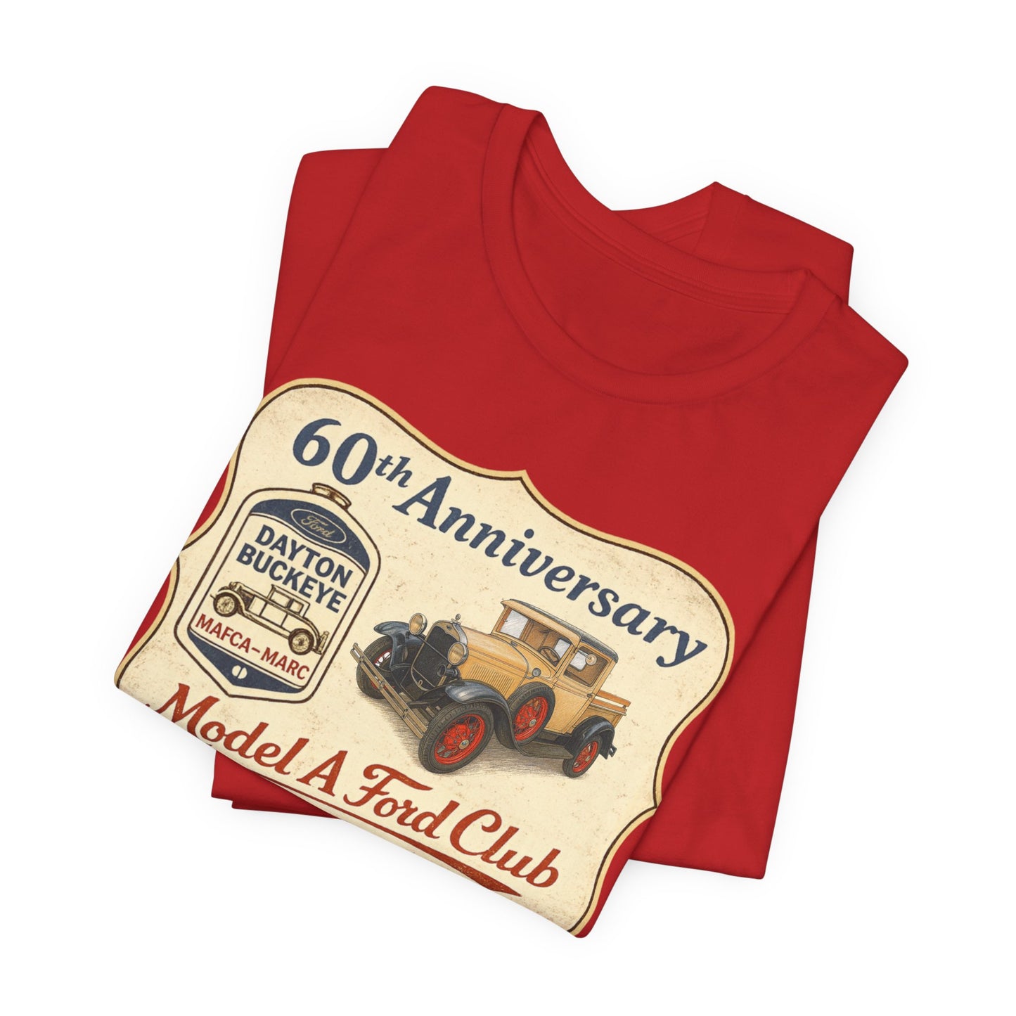 Dayton Buckeye Model A Ford Club 60th Anniversary Tee (DDJ) - Vintage Classic Car Shirt