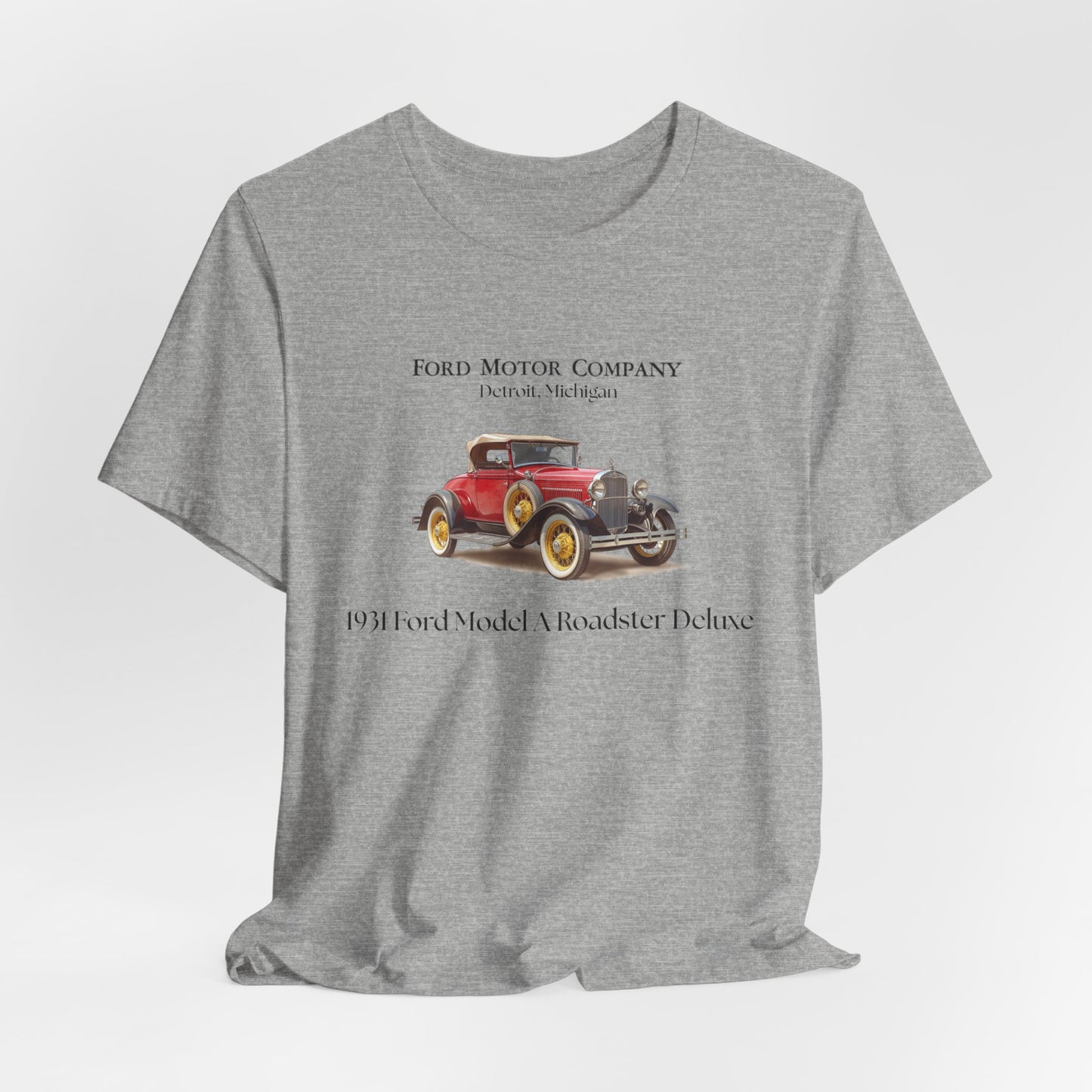 1931 Ford Model A Roadster Deluxe Tee – Classic Automotive Graphic Shirt