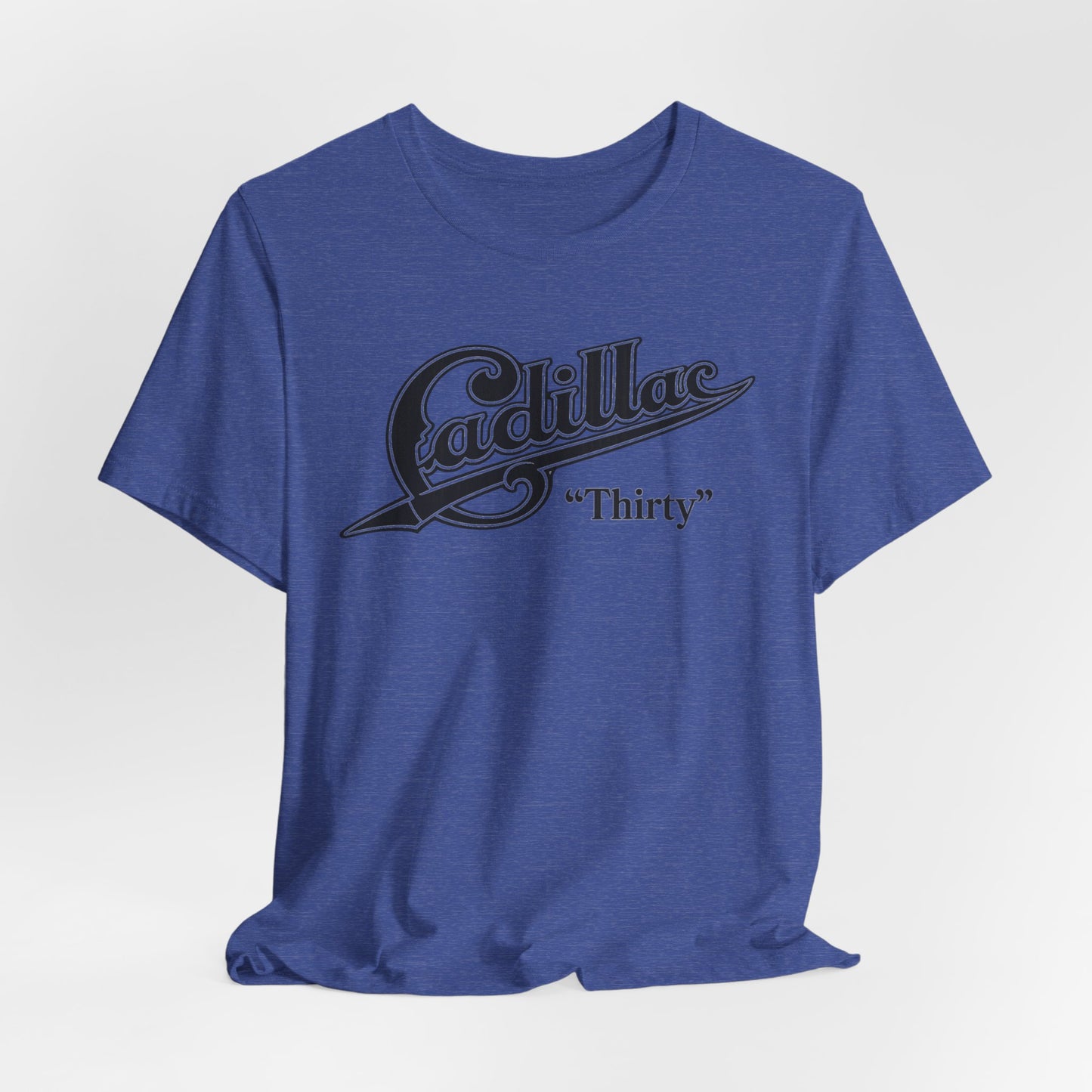 Cadillac “Thirty” Tee – Retro Vintage Script Graphic T‑Shirt