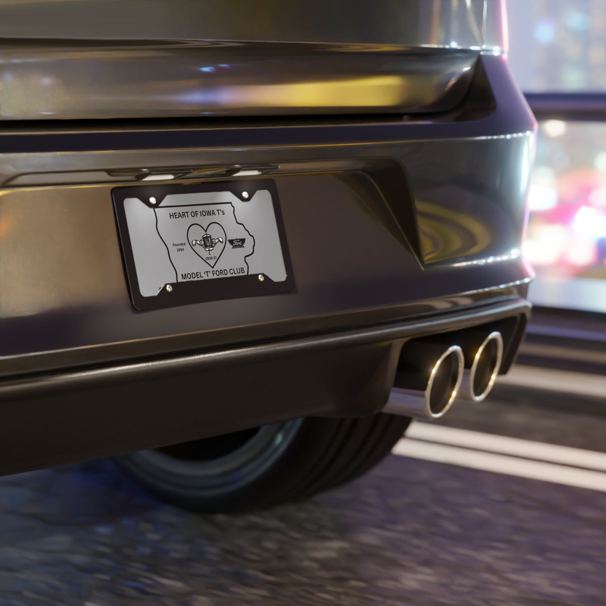 Heart of Iowa T's Vanity Plate - Unique Car Accessory