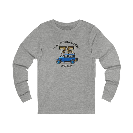 Model A Restorers Club 75th Anniversary Long Sleeve Tee – Vintage Blue Car Graphic