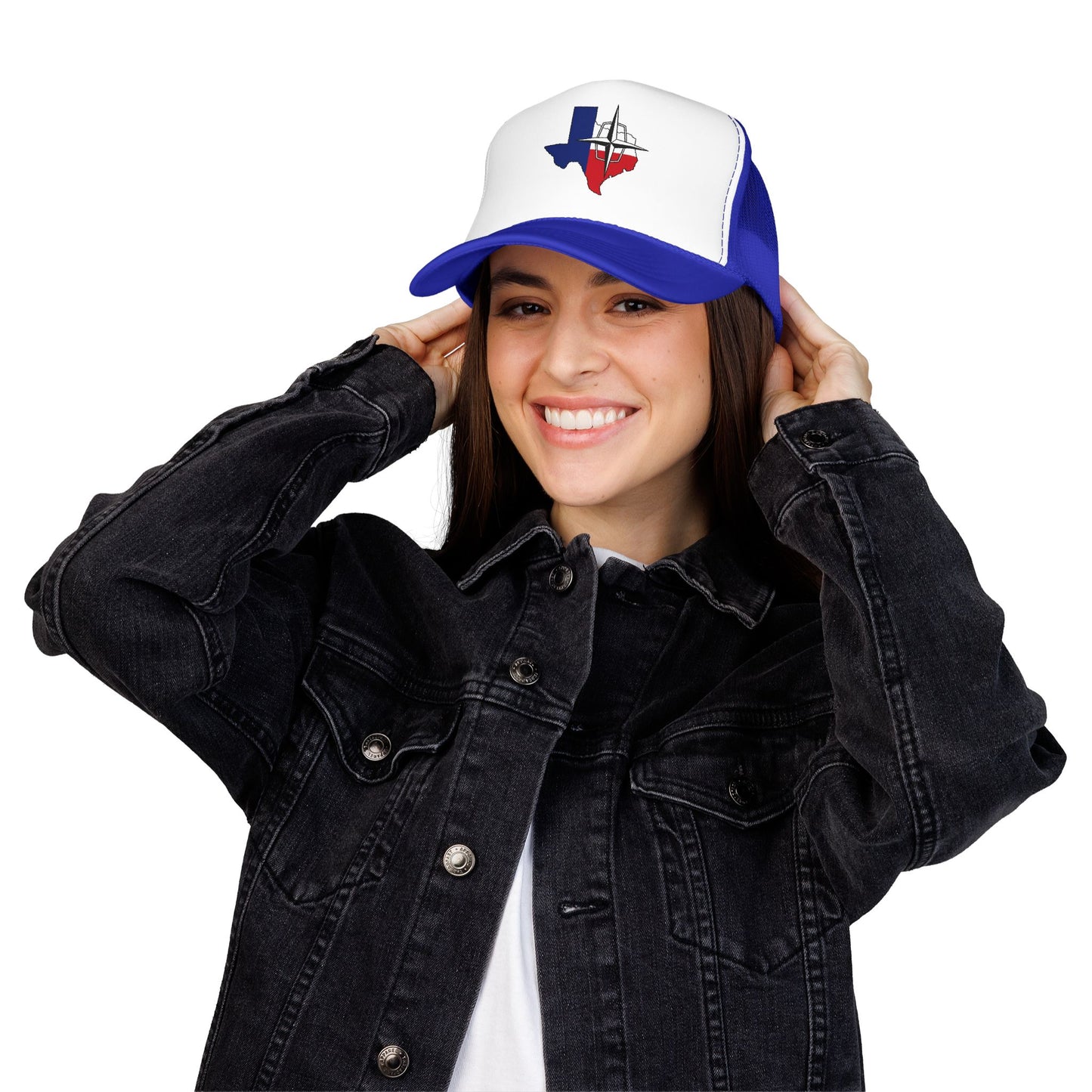 Lincoln & Continental Owners Club - Texas Gulf Coast Region Trucker Hat  — Red White Blue Foam Cap