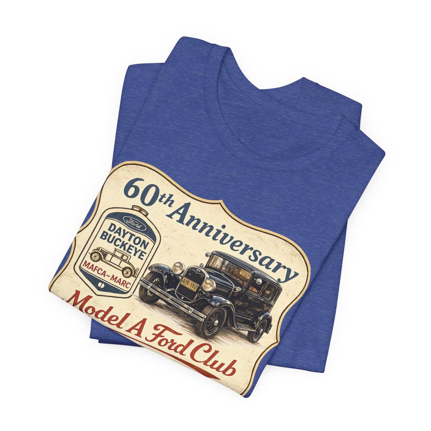 Dayton Buckeye Model A Ford Club 60th Anniversary Tee (JA) - Vintage Classic Car Shirt