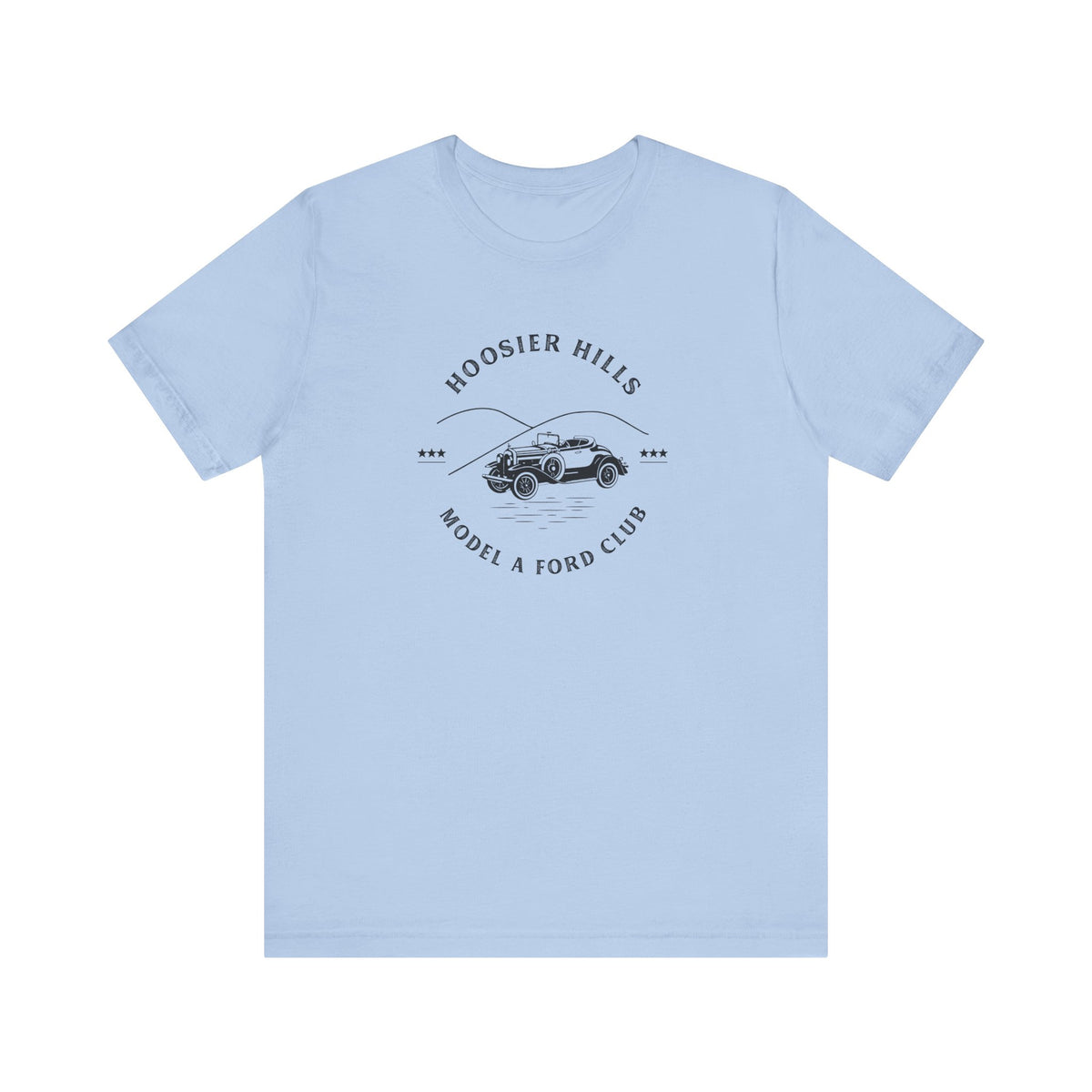 Hoosier Hills Model A Ford Club Unisex Jersey Short Sleeve Tee