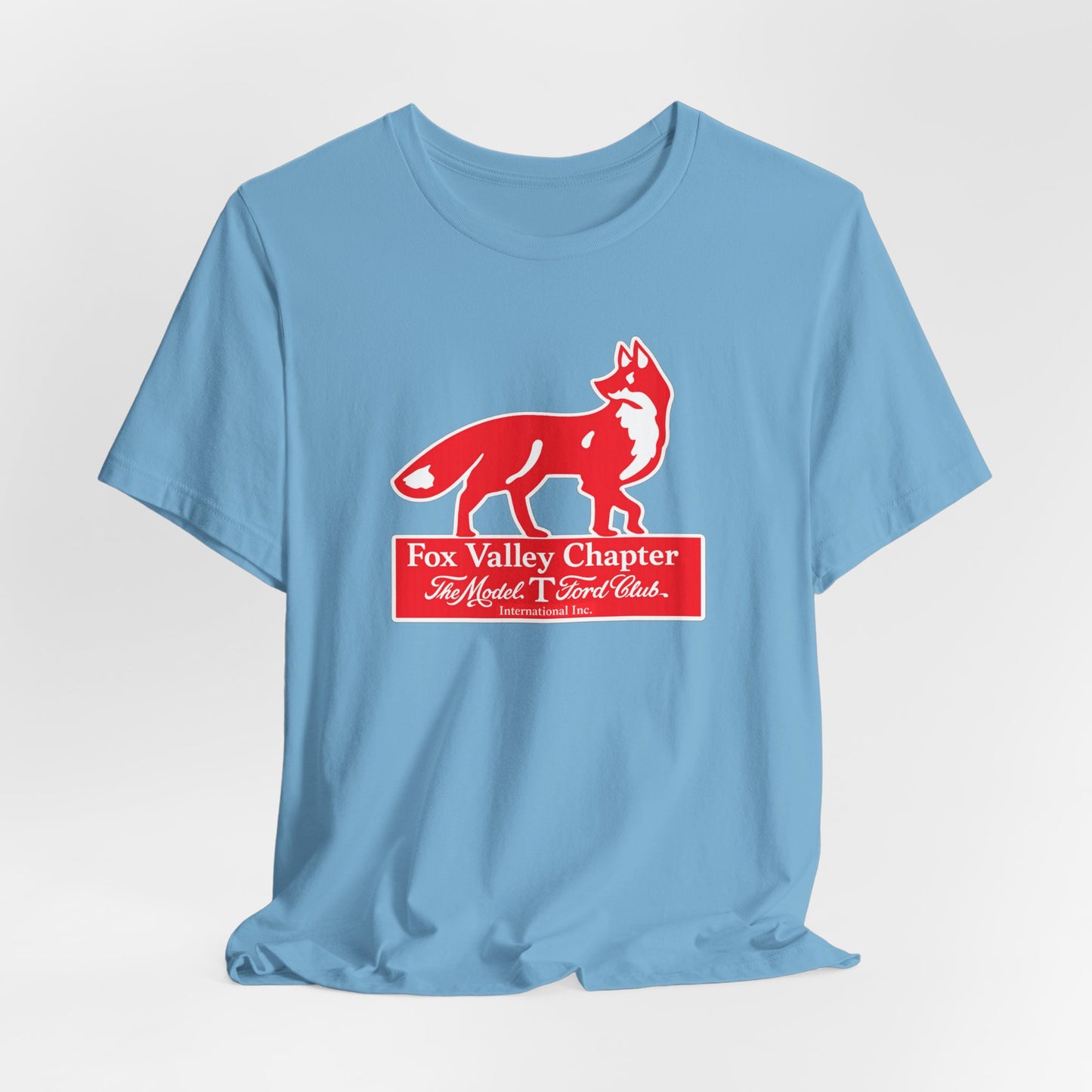 Fox Valley Chapter Model T Ford Club Tee — Red Fox Logo Short Sleeve T-Shirt