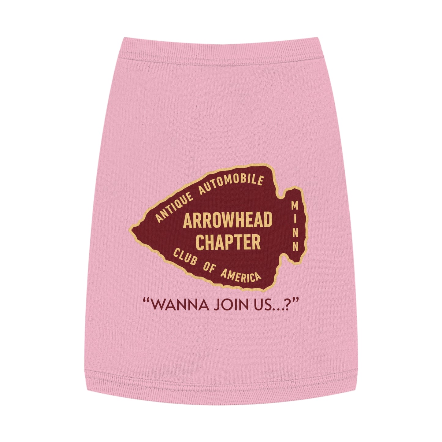 Arrowhead Chapter AACA Pet Tank Top – Vintage Automobile Club Dog Shirt