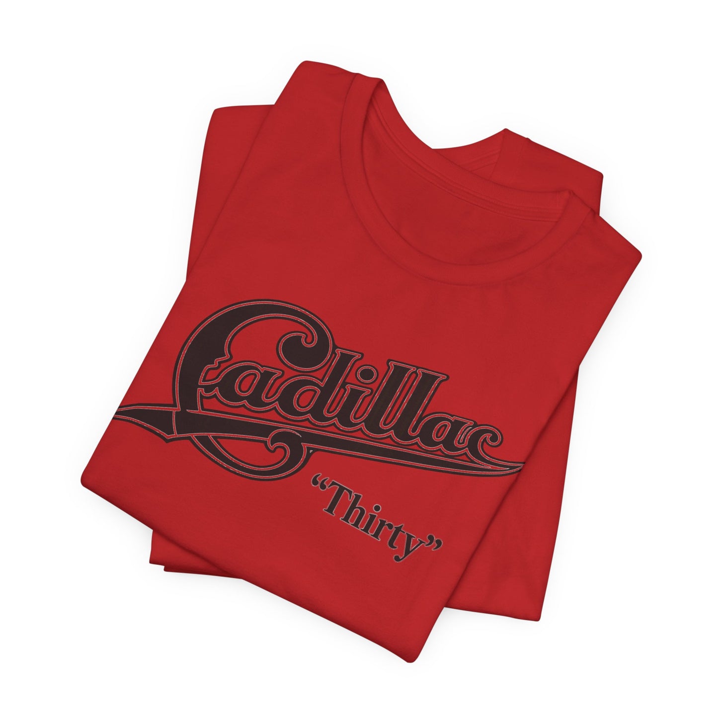 Cadillac “Thirty” Tee – Retro Vintage Script Graphic T‑Shirt