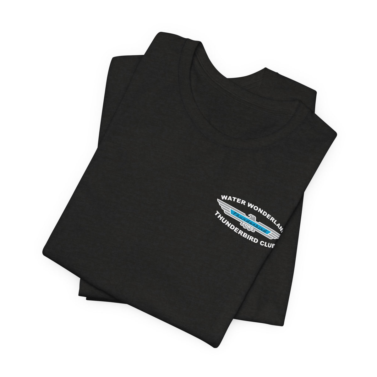 Water Wonderland Thunderbird Club T-Shirt Front and Back Logos – Unisex Soft Short Sleeve Tee