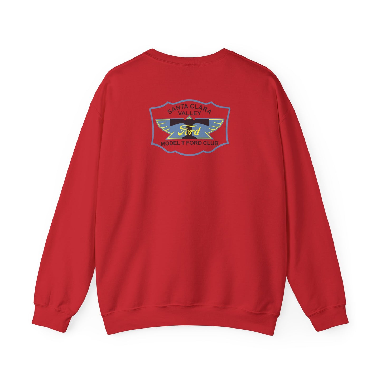 Santa Clara Valley Model T Ford Club (front and back print) Unisex Heavy Blend™ Crewneck Sweatshirt