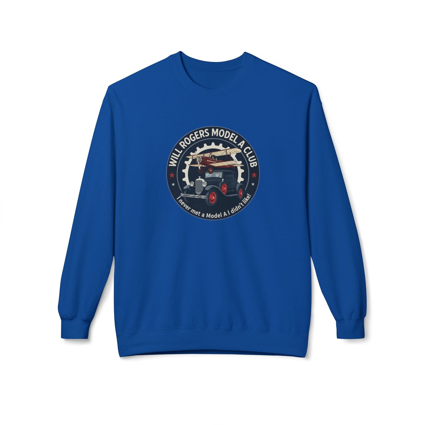 Will Rogers Model A Club Vintage Car Crewneck Sweatshirt