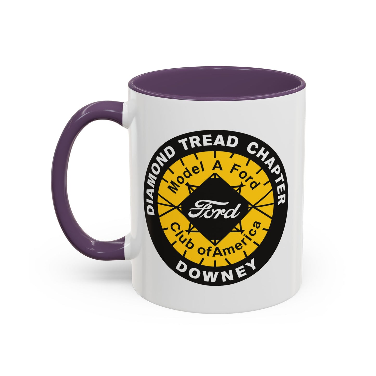 Diamond Tread Chapter Downey Ford Coffee Mug — Model A Ford Club Accent Mug (11/15oz)