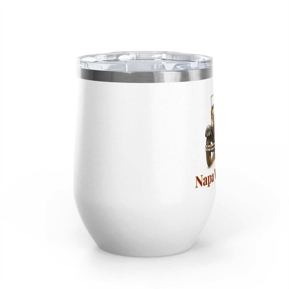 Napa Valley A's Vintage Car 12oz Wine Tumbler