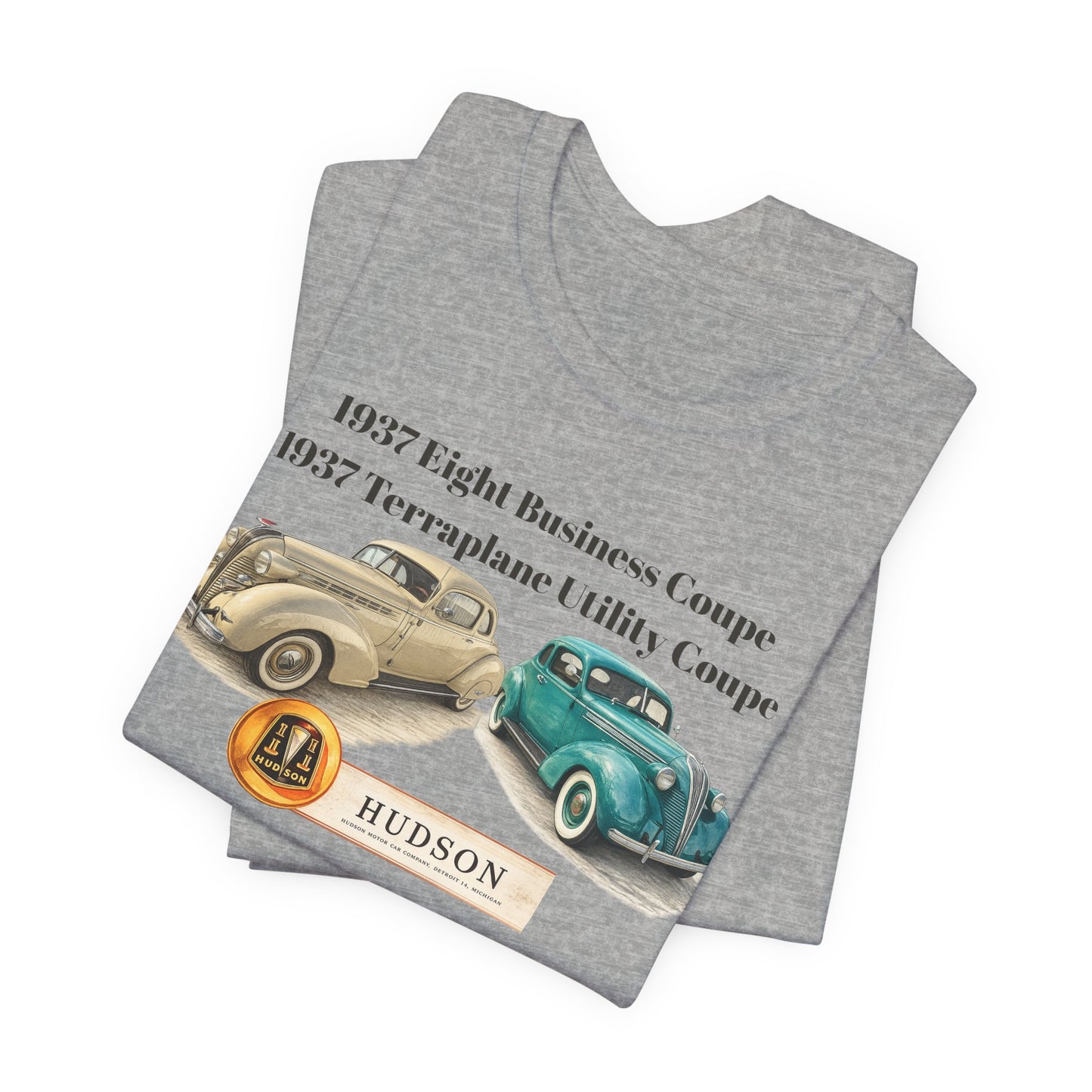 1937 Hudson's Vintage Car Tee - Unisex Jersey Short Sleeve Tee (JG)