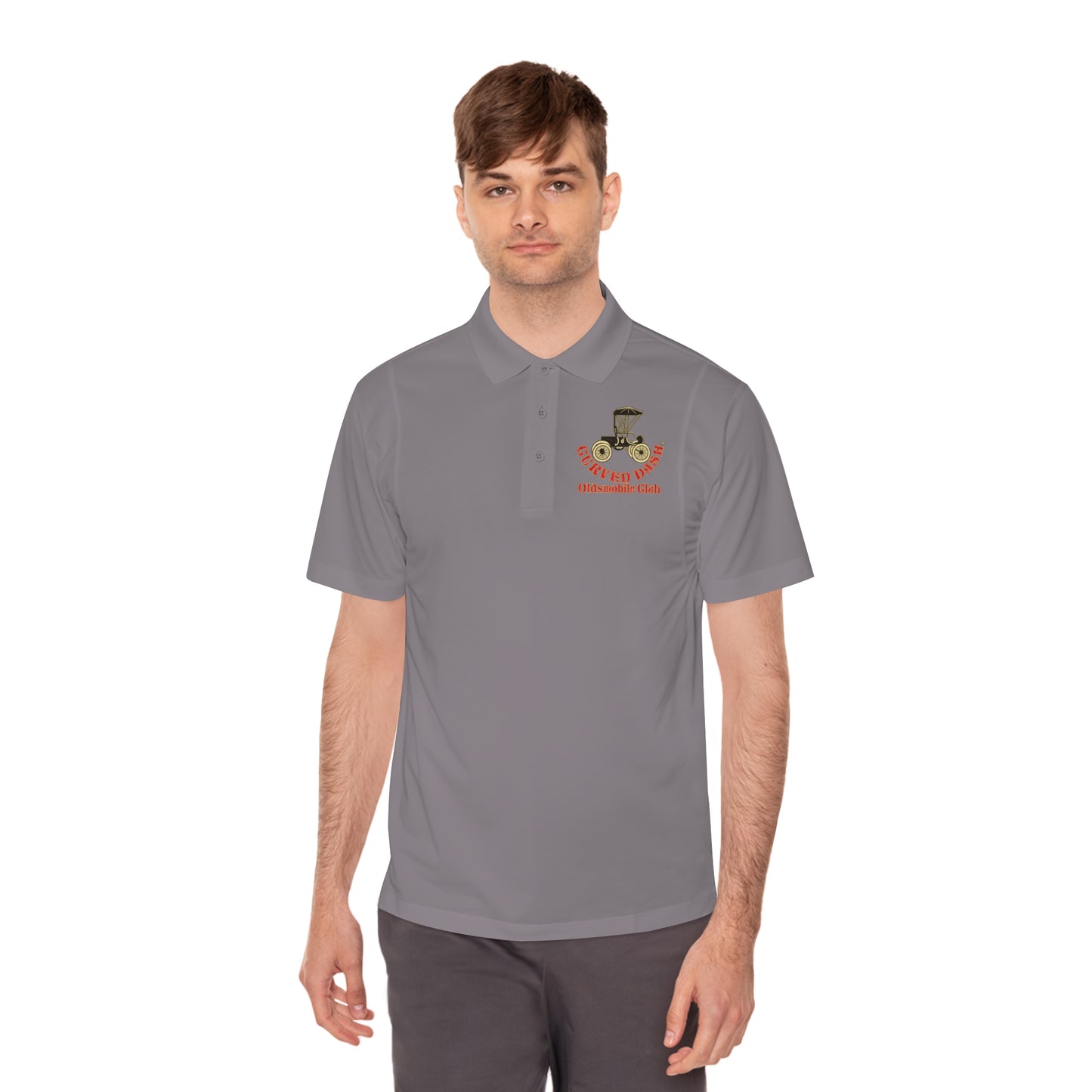 Curved Dash Oldsmobile Club Printed Polo Shirt
