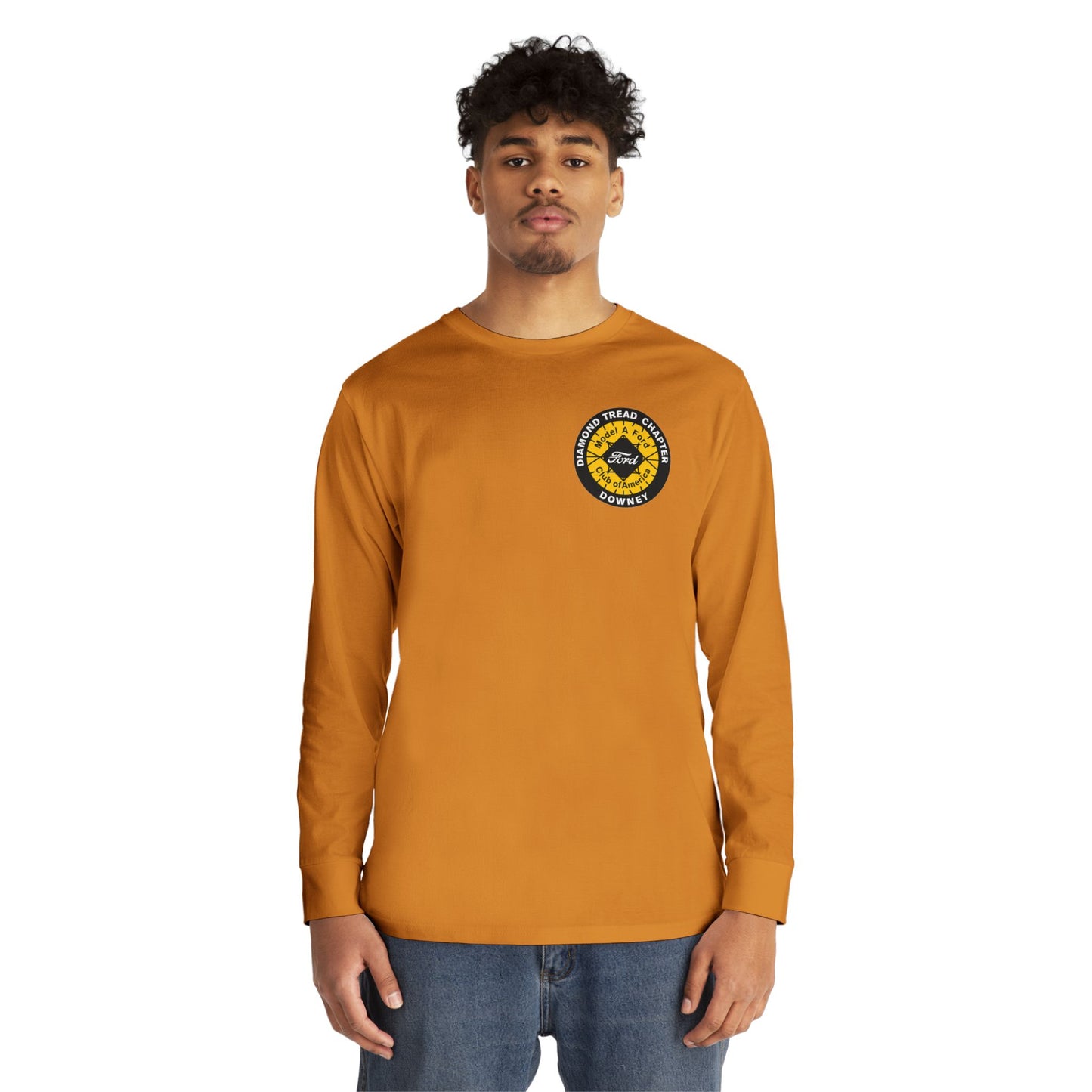 Diamond Tread Chapter Downey Long Sleeve Tee — Minimal Chest Logo