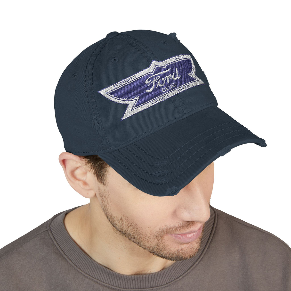 Foothills Model T Club Distressed Embroidered Dad Hat
