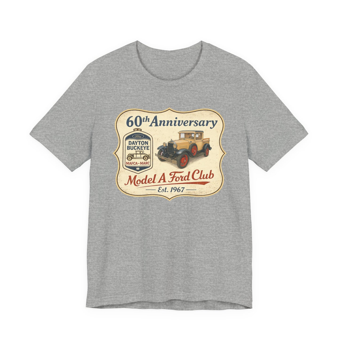 Dayton Buckeye Model A Ford Club 60th Anniversary Tee (DDJ) - Vintage Classic Car Shirt
