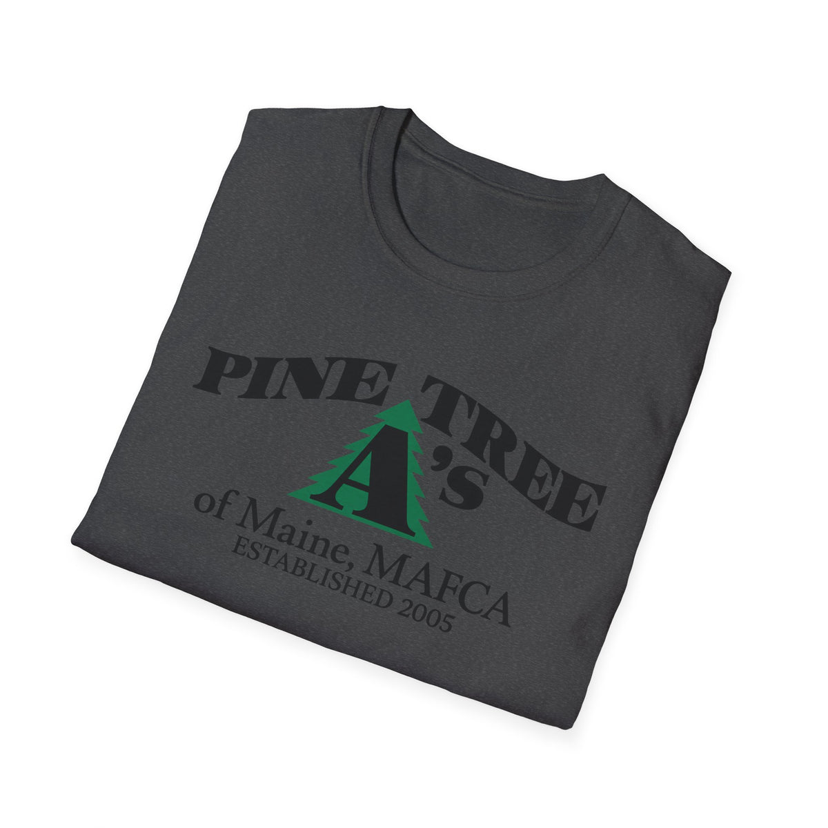 Pine Tree A's of Maine, MAFCA T-Shirt — Unisex Softstyle T-Shirt