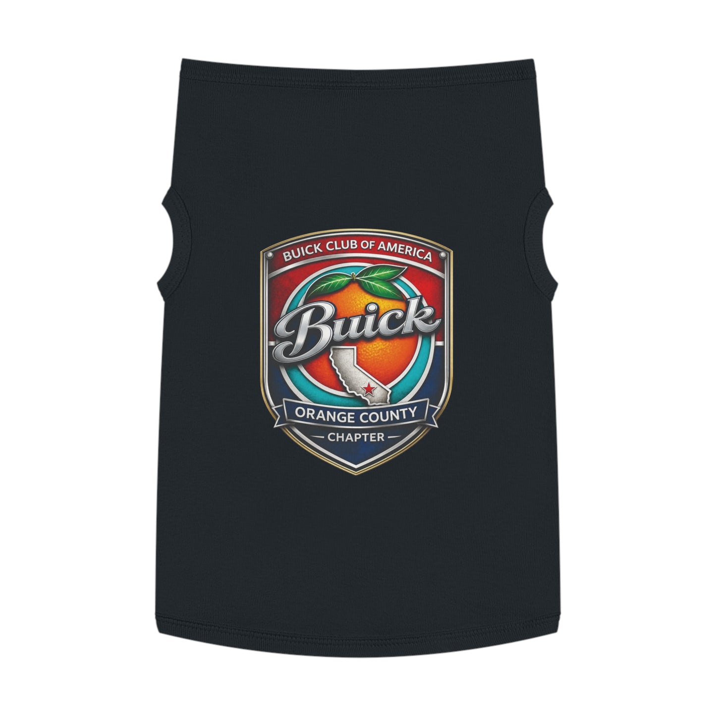 Buick Club of America Orange County Pet Tank Top — Logo Dog Shirt