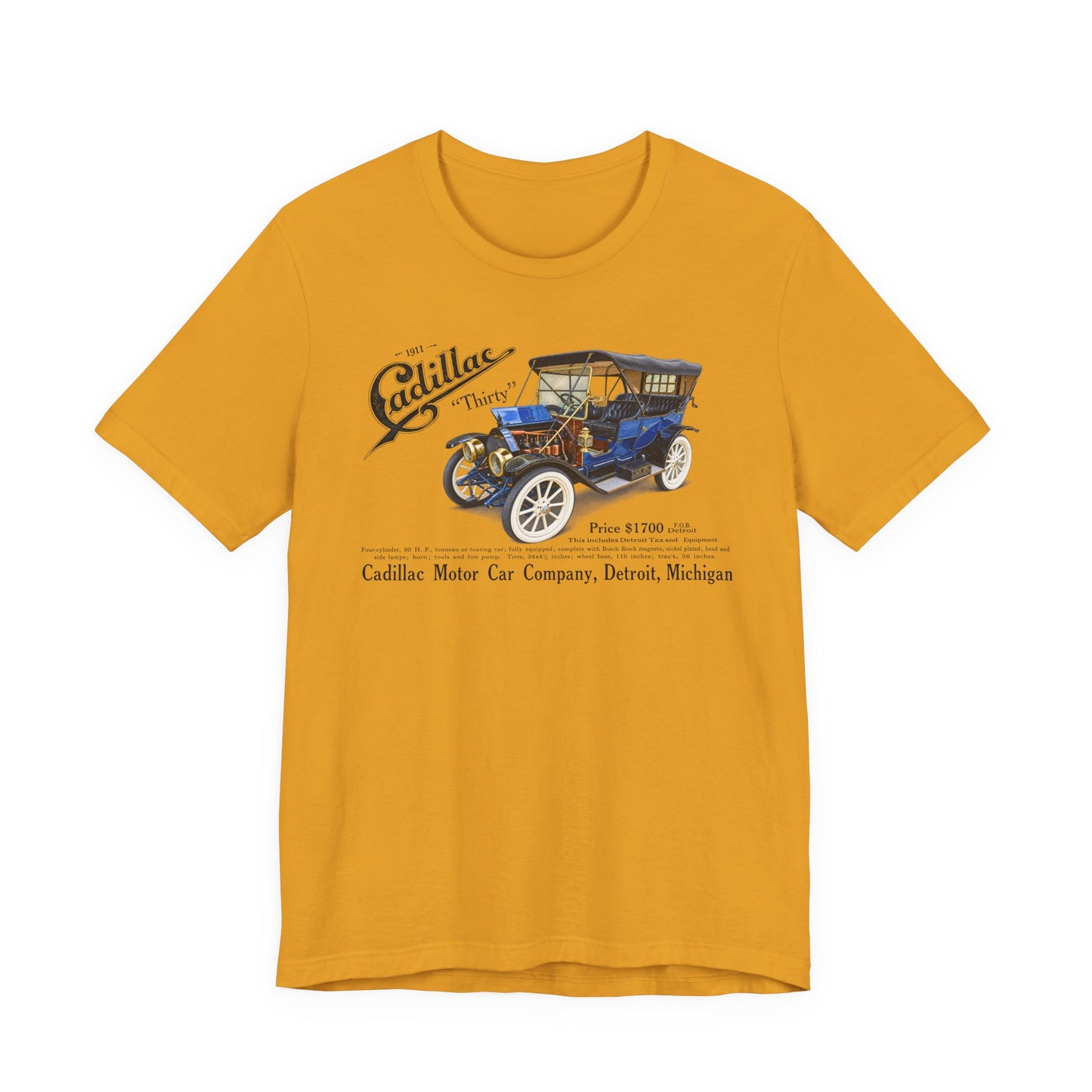 1911 Cadillac Vintage Car Tee – Classic Antique Automobile Graphic Shirt