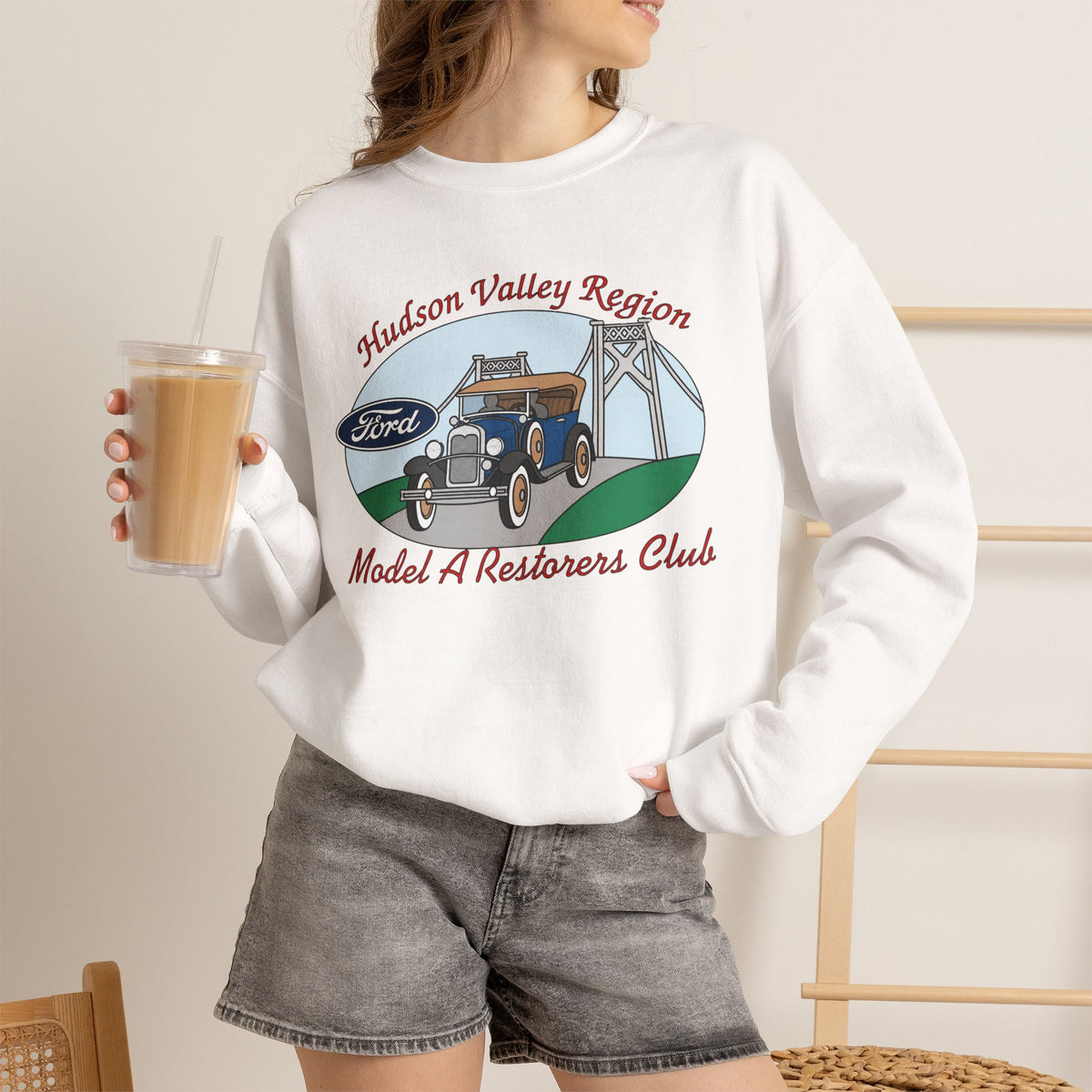 Hudson Valley Region Model A Restorers Club Unisex Heavy Blend™ Crewneck Sweatshirt