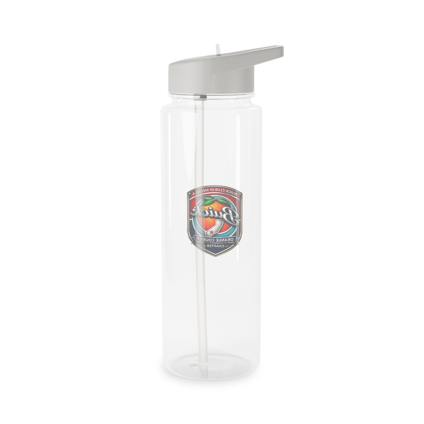 Buick Orange County Chapter Tritan Water Bottle — Clear Sports Bottle with Straw (Orange County Chapter)
