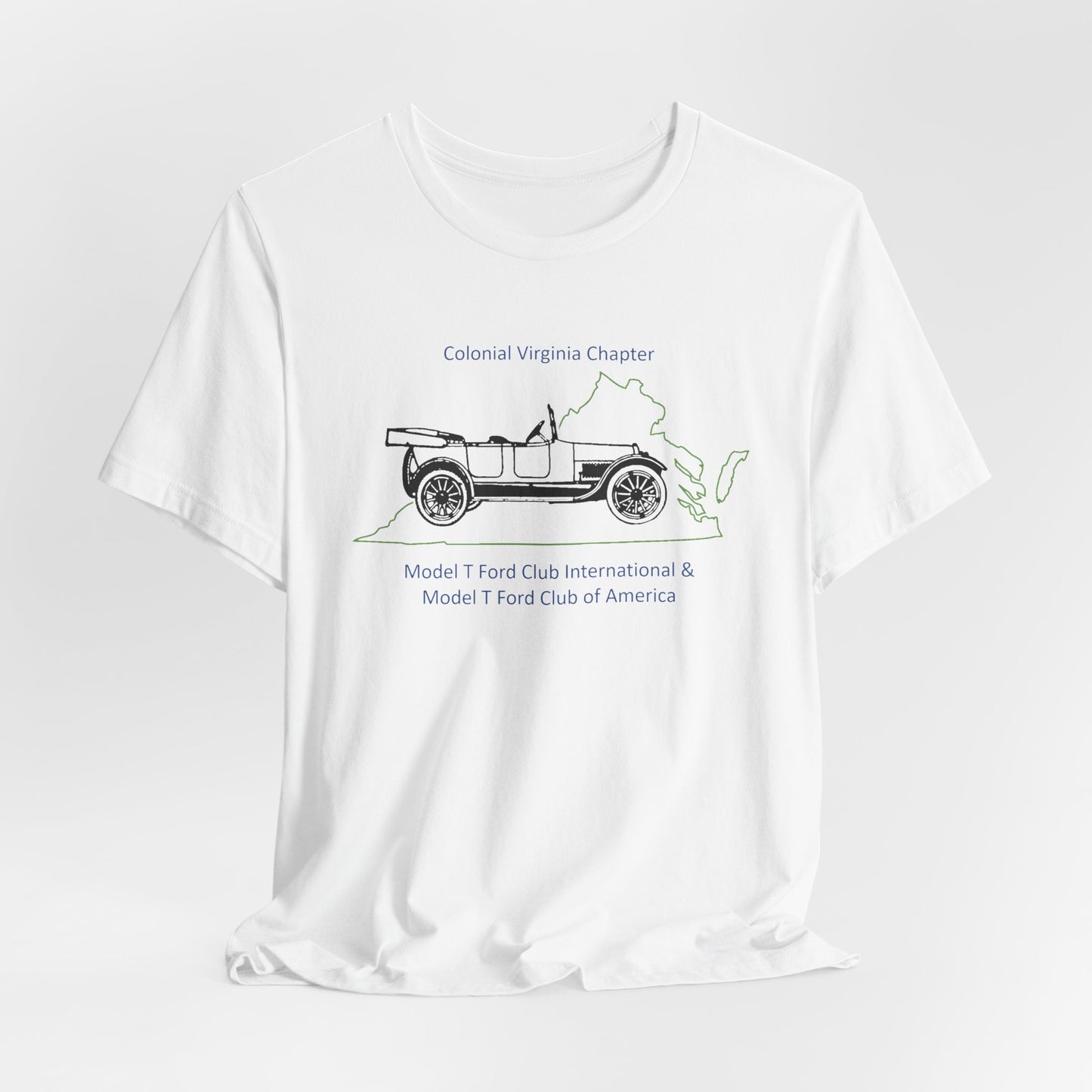 Colonial Virginia Chapter Tee — Colonial Virginia Chapter Vintage Car Shirt