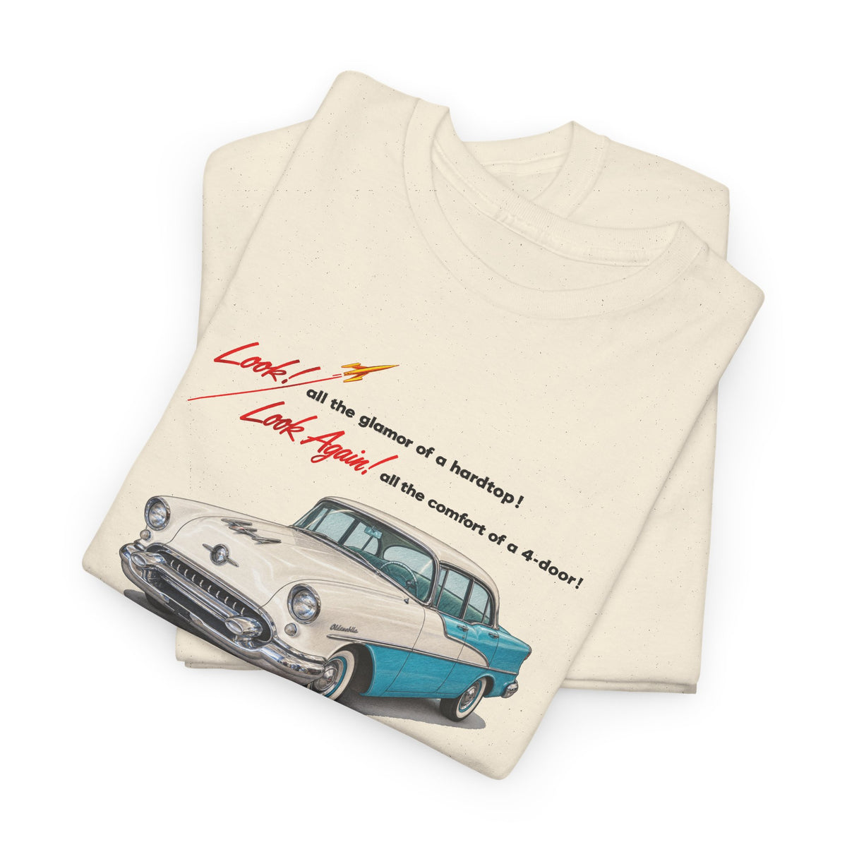 Oldsmobile Retro 1950s Cruiser Graphic T-Shirt - Unisex Heavy Cotton Tee (TeresaT)