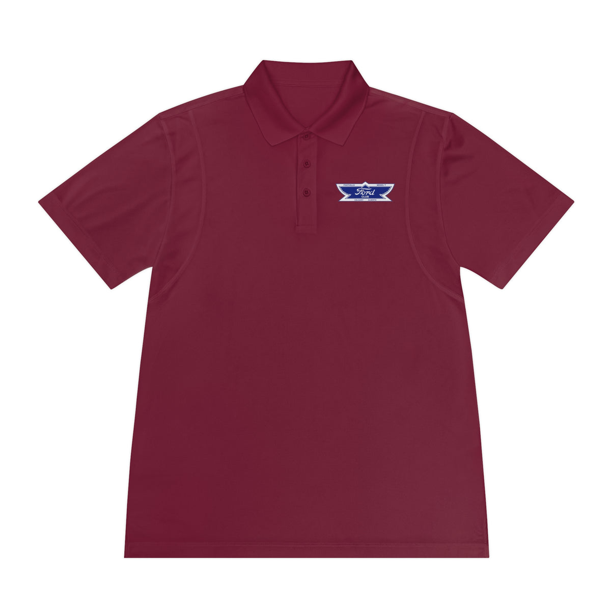 Foothills Model T Club Printed Men's Sport Polo Shirt – Front and Back Logos
