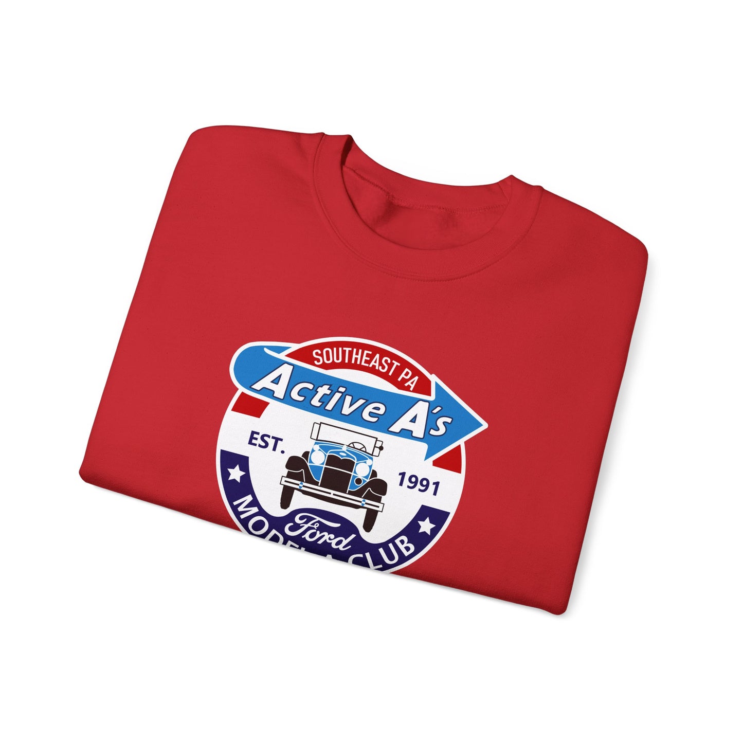 Active A's Ford Model A Club Crewneck Sweatshirt — Vintage Car Club Pullover