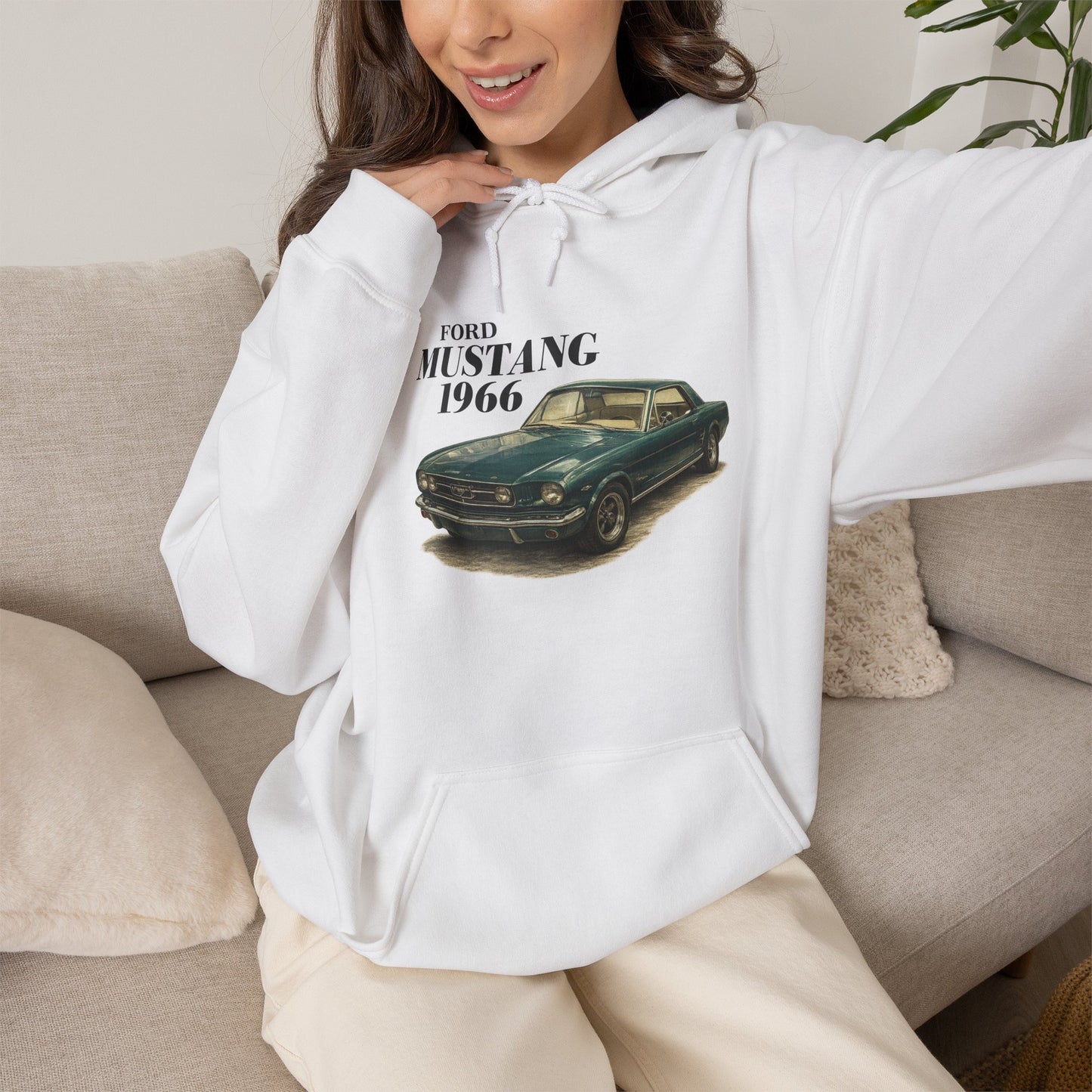 1966 Ford Mustang Vintage Car Hoodie — (Rick C)
