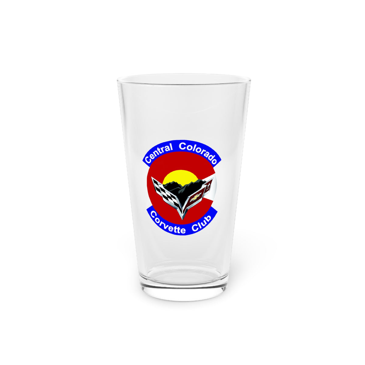 Central Colorado Corvette Club Pint Glass — 16oz Glass