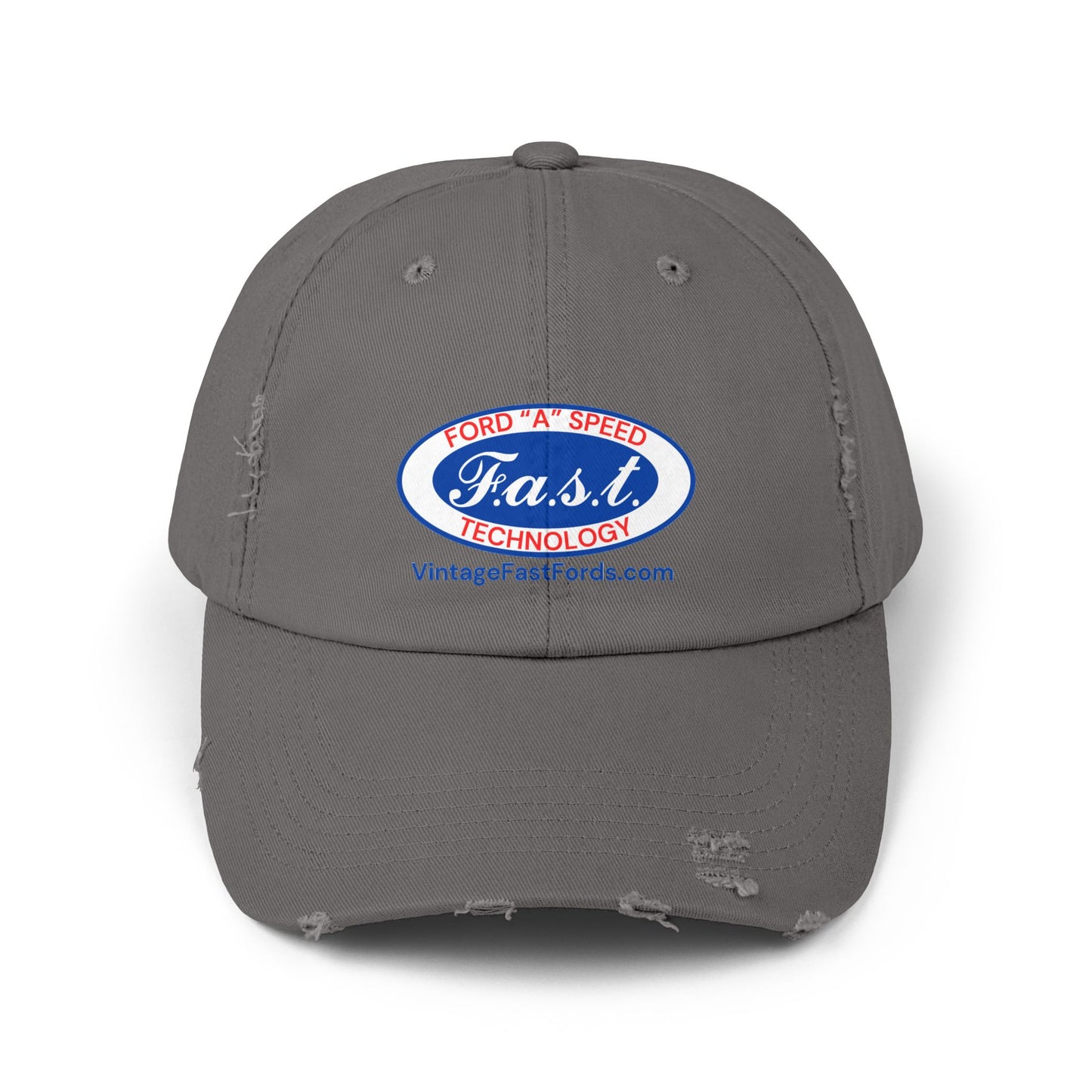 F.a.s.t. Ford "A" Speed Technology Unisex Distressed Cap - Vintage Fast Ford Logo Hat