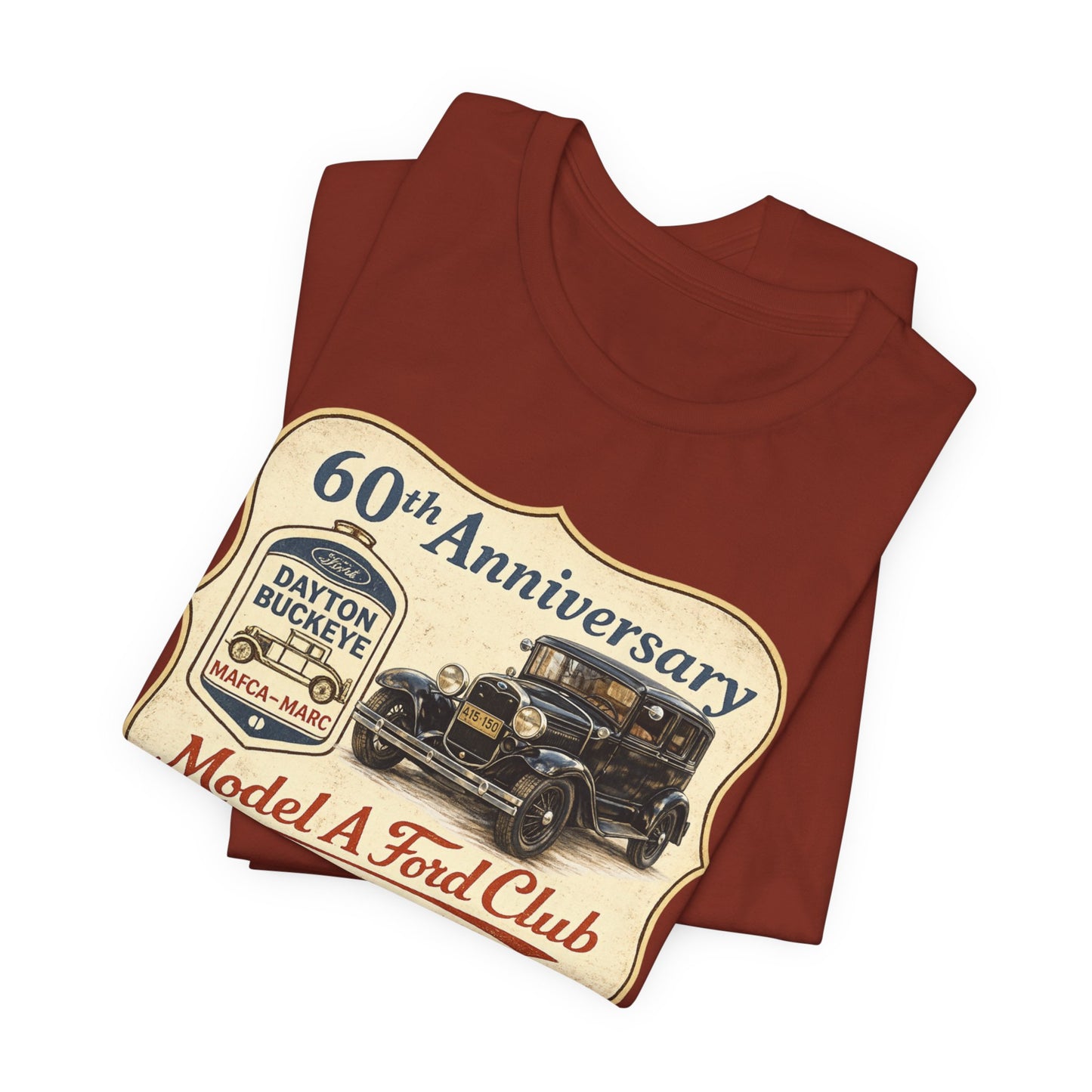 Dayton Buckeye Model A Ford Club 60th Anniversary Tee (JA) - Vintage Classic Car Shirt