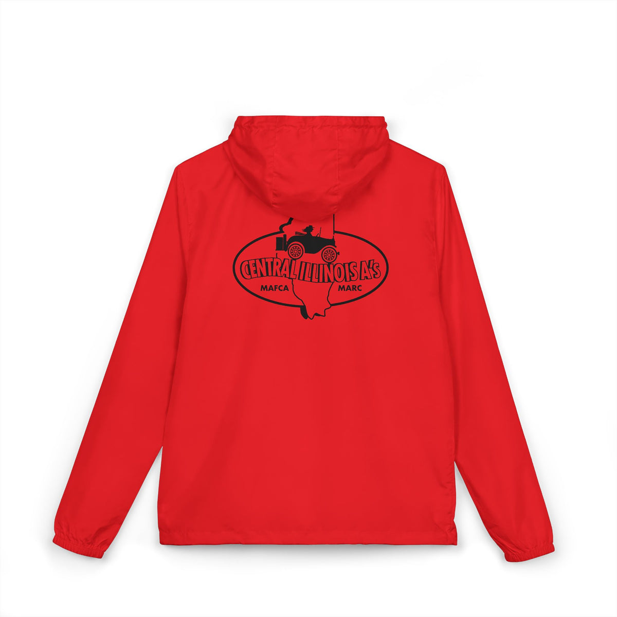 Central Illinois A's Windbreaker Jacket — Front and Back Logos