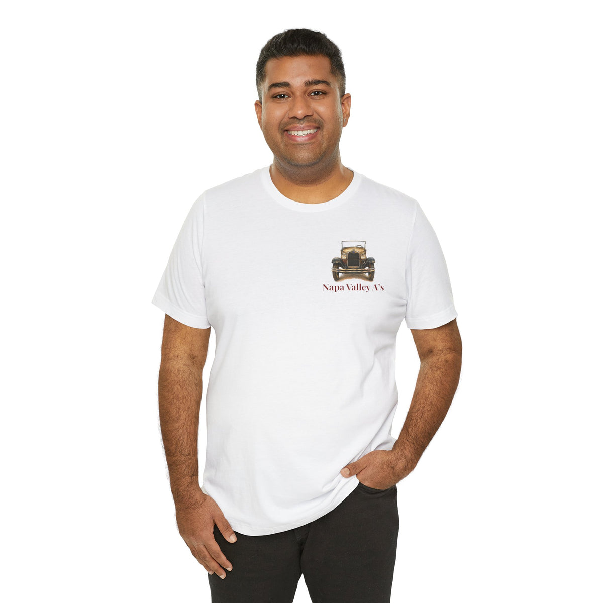 Napa Valley A's Tee — Small Front Logo and Large Back Logo