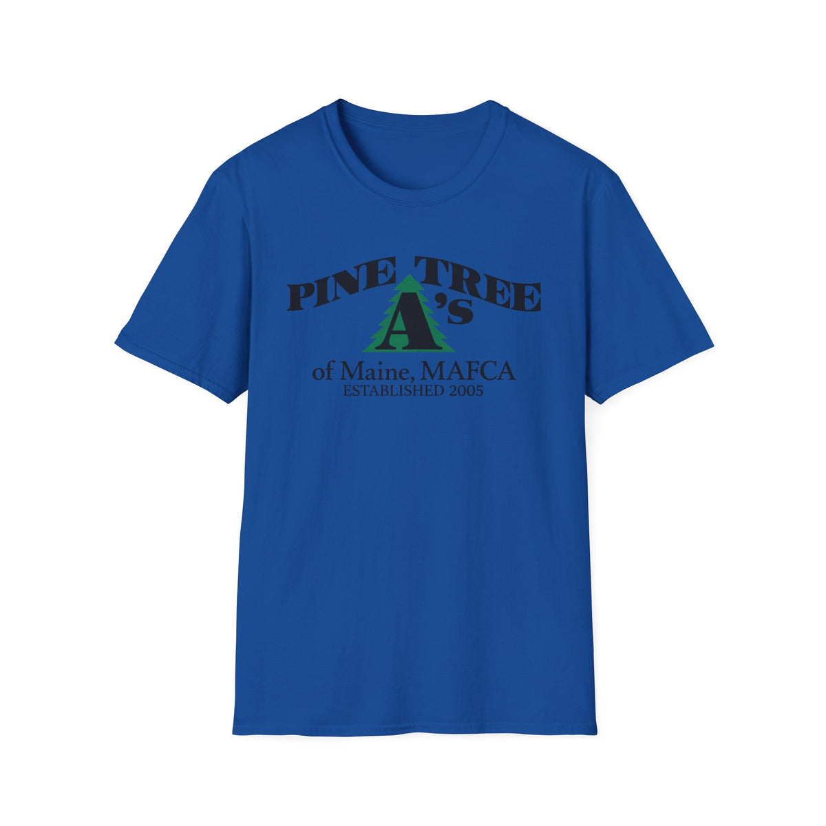 Pine Tree A's of Maine, MAFCA T-Shirt — Unisex Softstyle T-Shirt