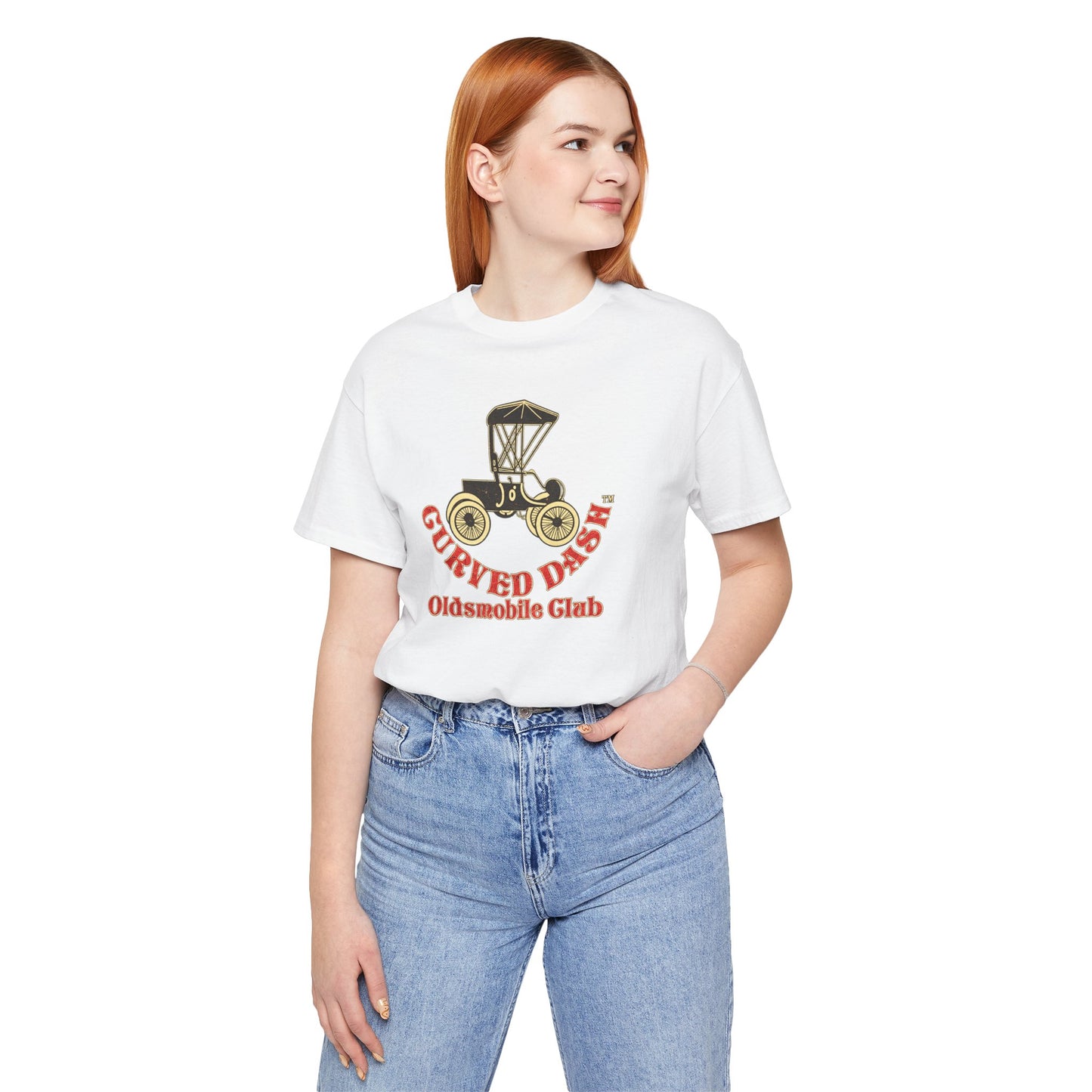 Curved Dash Oldsmobile Club T‑Shirt — Unisex Soft Short Sleeve Tee