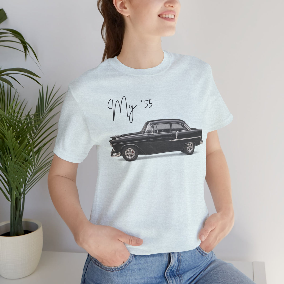 1955 Chevy Black Tee 'My '55' Classic