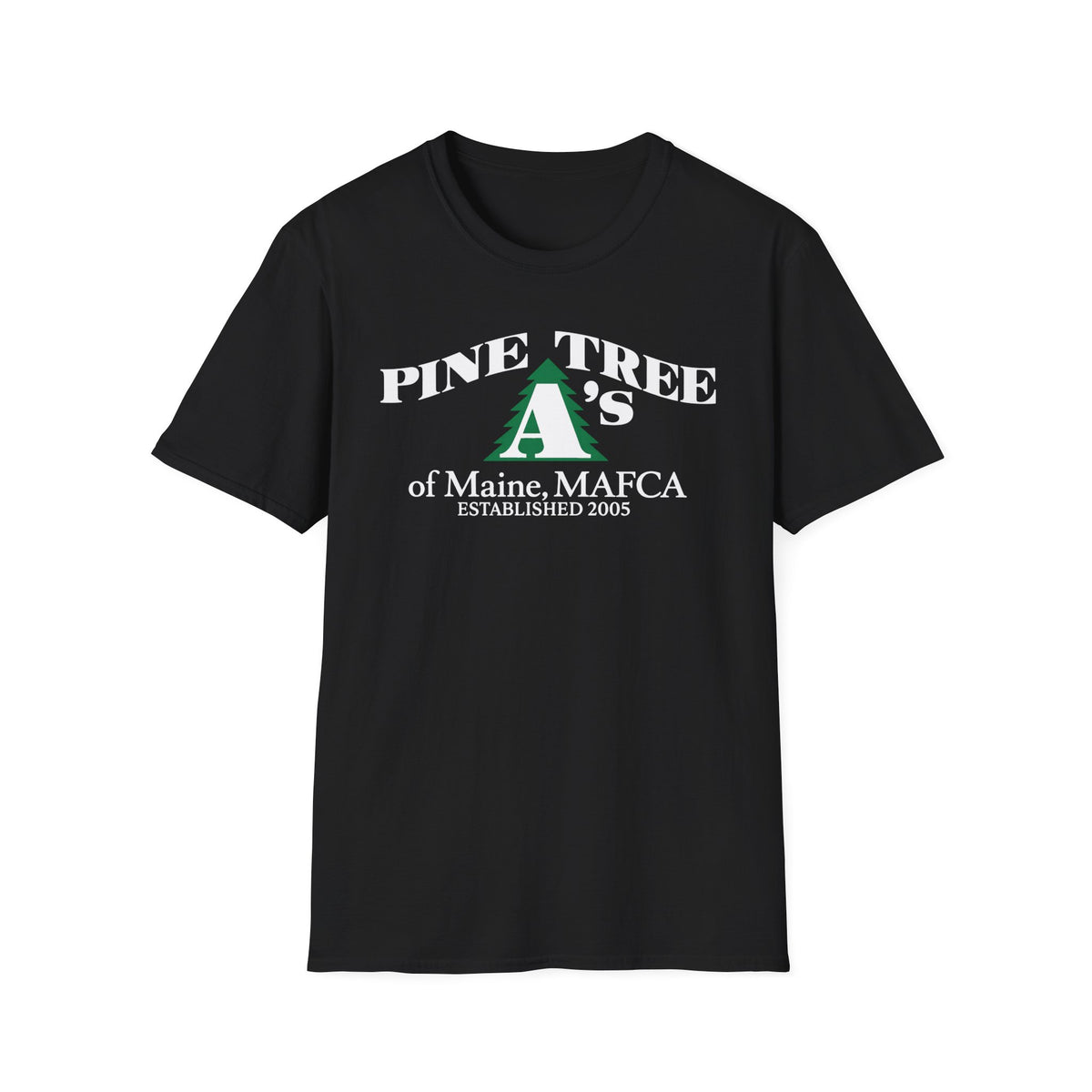 Pine Tree A's of Maine, MAFCA T-Shirt — Unisex Softstyle T-Shirt